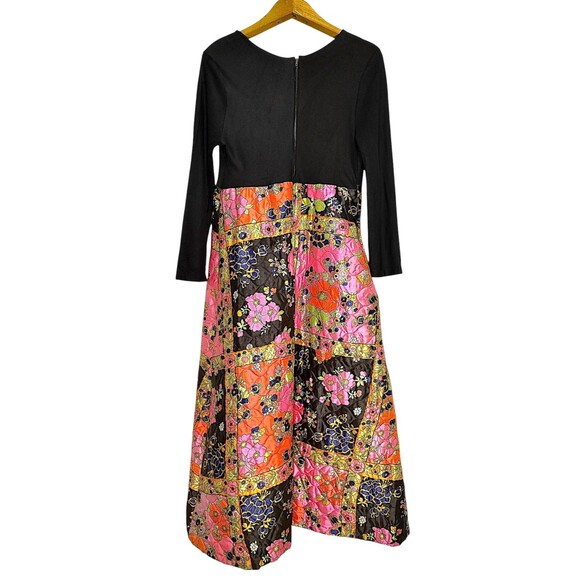 Vintage Boho Quilted Long Sleeve Maxi Dress ILGWU - Picture 11 of 16